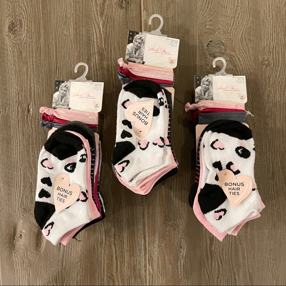 Marilyn Monroe Girls Socks & Hair Set Size 4-6